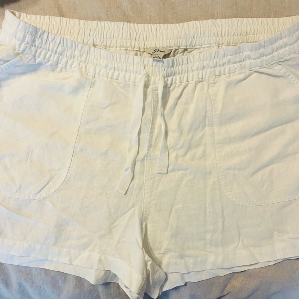 J. Crew Women's White Drawstring Shorts - new/size XL
